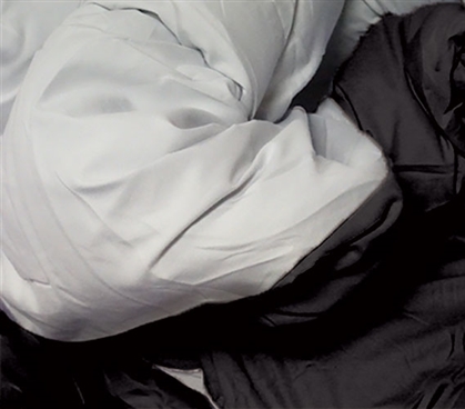 Glacier Gray/Black Full Comforter - Oversized Full XL Bedding