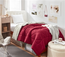 Scooter Red/Silver Birch Reversible Twin XL Comforter