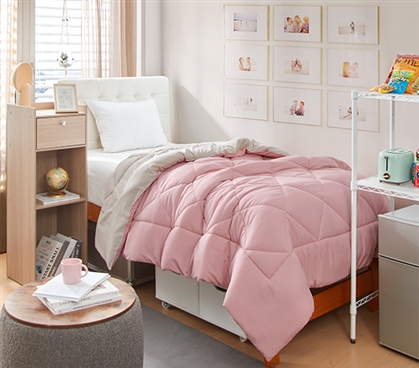 Silver Pink/Silver Birch Reversible Twin XL Comforter