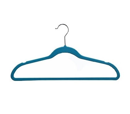 Ultra Thin Soft Grip Hangers - Blue - Pack of 25 Dorm Essentials College Supplies