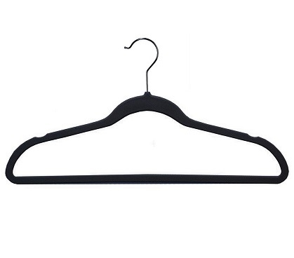 Ultra Thin Soft Grip Hangers - Black  - Pack of 25 Dorm Essentials College Supplies