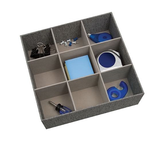 9 Compartment Drawer Organizer - Gray