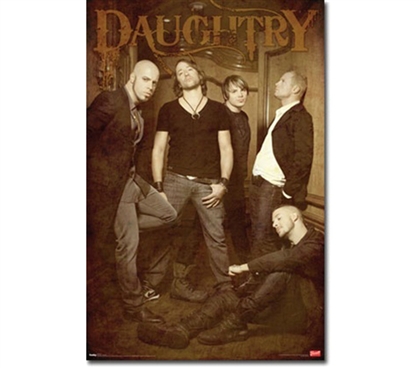 Cool Group Photo Of The Band - Daughtry 'Hallway' Poster
