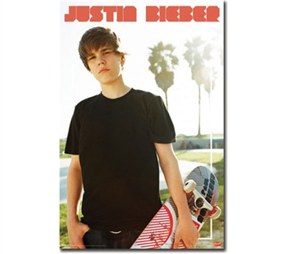 Adorable Justin Bieber Outdoor College Poster