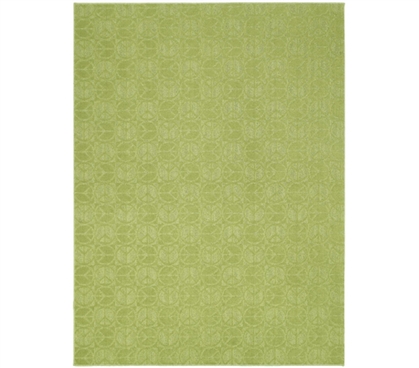 Enhance Your Dorm Decor - Lime Peace Rug - Gives A Boost Of Color