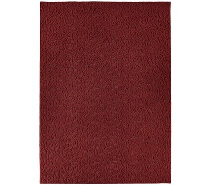 College Ivy Rug - Chili Red Dorm Area Rug Must Have Dorm Items Dorm Room Decorations