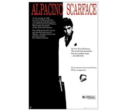 Scarface - One Sheet College Dorm Poster mob movie inspired college wall decorative poster for dorm rooms