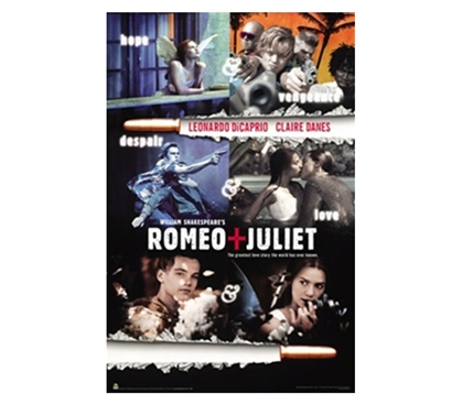 Romeo & Juliet Movie College Dorm Room Poster famous movie Romeo and Juliet on a dorm room perfect poster