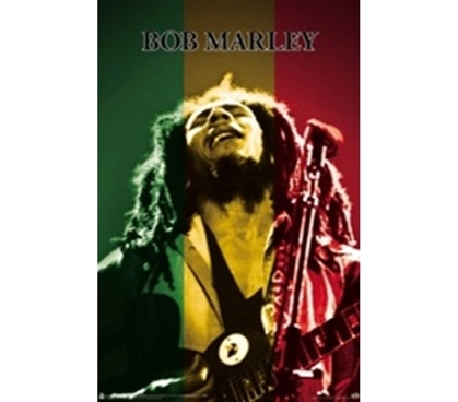 Bob Marley Colors College Dorm Poster colorful rasta college dorm poster featuring Bob Marley reggae legend