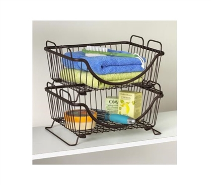 Stackable Dorm Basket Tray Dorm Room Organization Dorm Essentials