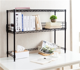 Suprima Desktop Metal Bookshelf - Black