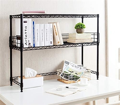 Suprima Desktop Metal Bookshelf - Black