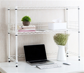 Suprima Desktop Carbon Steel Bookshelf - White