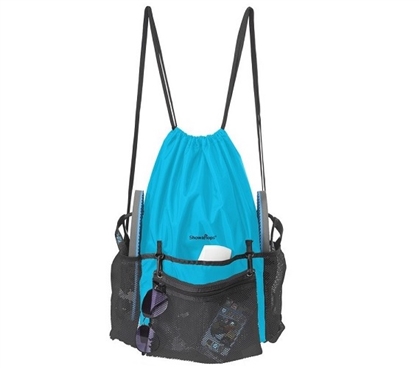 ShowaBag - Waterproof Drawstring Shower Backpack - Turquoise/Black