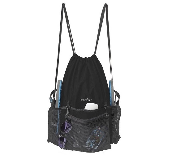 Black College Shower Caddy and Backpack Easy to Carry Dorm Shower Bag with  Mesh Pockets