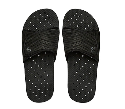 Showaflops - Men's Antimicrobial Shower Sandal - Black Shower Shoes