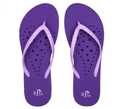 Showaflops - Women's Antimicrobial Shower Sandal - Violet/Lavendar
