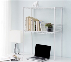 Suprima Mini Desktop Carbon Steel Bookshelf - Small Version - White