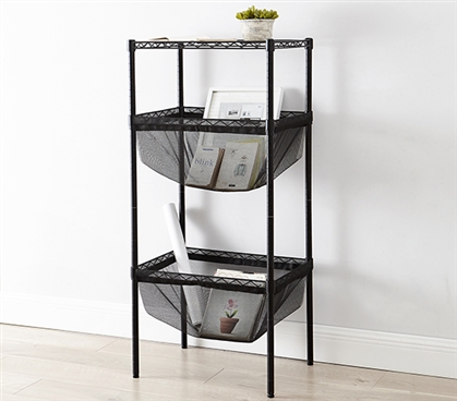 Suprima Mini Shelf Supreme - Bin Style - Black Mesh