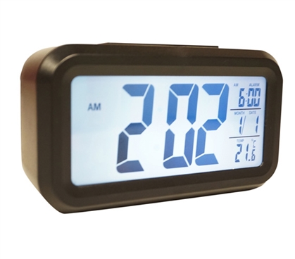 Battery Operated Light Sensor Dorm Alarm Clock