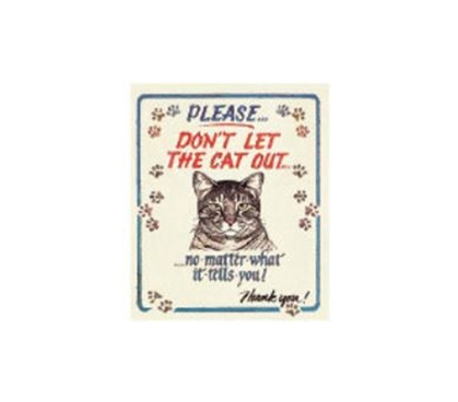 Buy Cheap Dorm Stuff - Don't Let Cat Out - Tin Sign - Fun Dorm Wall Decor