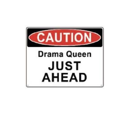 Best Items For College - Drama Queen - Tin Sign - Decorate Your Dorm Room