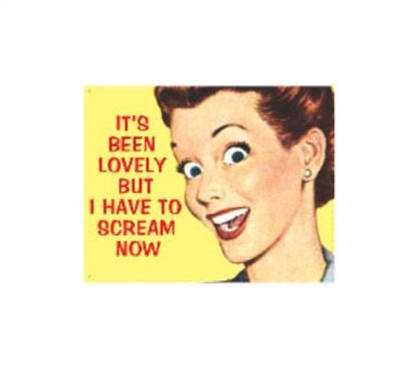 Shop For Dorms - Scream Now - Tin Sign - Funny Dorm Stuff