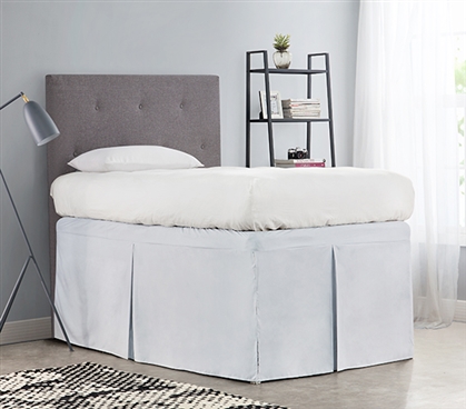 Tailored Dorm Sized Bed Skirt - Glacier Gray