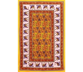 Yellow Elephants Tapestry