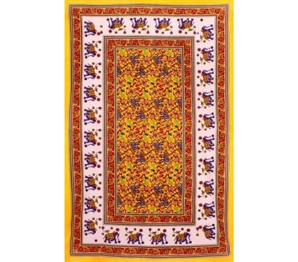 Yellow Elephants Tapestry