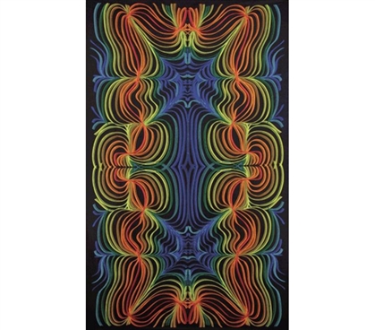 3D Rainbow Ripple Tapestry