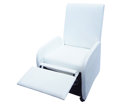 The College Recliner (Folds Compact)  - White Dorm Essentials Dorm Chair