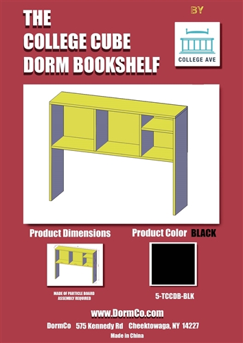 DormCo The College Cube - Desk Bookshelf - Marble Gray