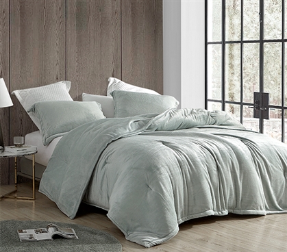 Neutral Dorm Decor Ideas Gray Twin Extra Long Plush Twin XL Comforter Set with Pillow Shams