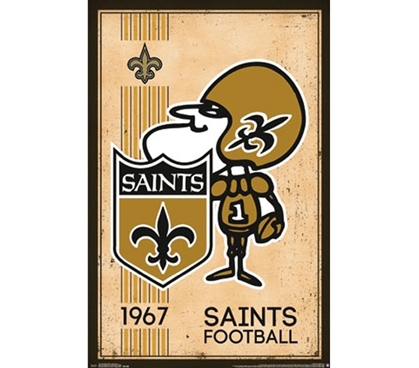 Buy Wall Posters - New Orleans Saints - Retro Poster - Decorate Your Dorm