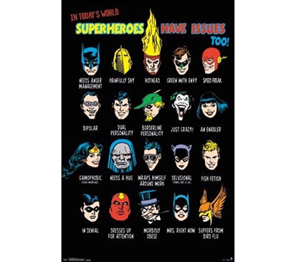 Wall Decor For College - DC Comics - Issues Poster - Decor For Your Dorm