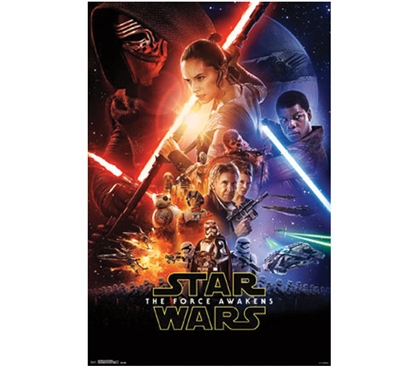 Star Wars The Force Awakens Movie College Poster Dorm Room Decor Dorm Room Decorations Must Have Dorm Items