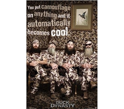 Must-Haves For Dorms - Duck Dynasty - Camo Poster - Posters For College Students