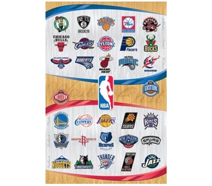 Fun Supplies For College - NBA Logos - 2013 Poster - Decorate Your Dorm