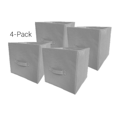 TUSKÂ® Fold Up Cube 4-Pack - Gray Dorm Storage Solutions Dorm Essentials