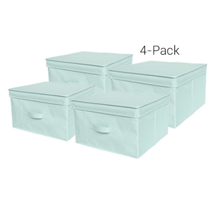 TUSKÂ® Jumbo Storage Box 4-Pack - Calm Mint Dorm Essentials Dorm Storage Solutions
