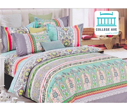 Dorm Bedding for Girls Twin XL Comforter Set Mint Haze Extra Long Dorm Room Comforter