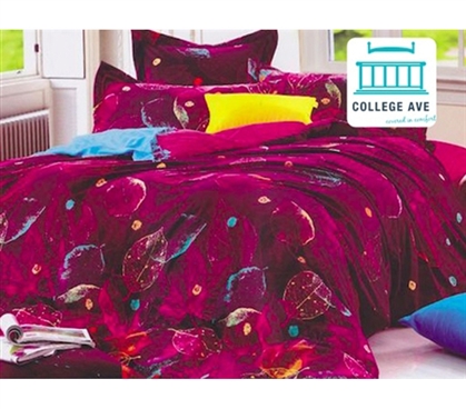 Dorm Bedding for Girls Torrid Leaves Twin XL Designer Comforter Set College Dorm Rooms