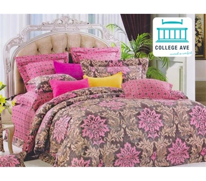 Twin Extra Long Comforter Orchard Pink Dorm Room Bedding