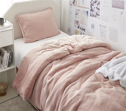 Cardigan Knit - Coma Inducer Twin XL Comforter - Soft Pink