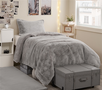 Melange Chunky Bunny - Coma Inducer Twin XL Comforter - Silver Rabbit