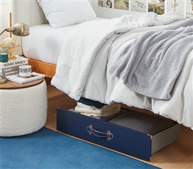 Texture Brand - Rolling Under Bed Storage Drawer - Midnight Navy