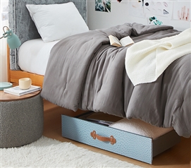 Texture Brand - Rolling Under Bed Storage Drawer - Smokey Lavender Ostrich