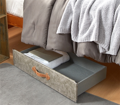 Texture Brand - Rolling Under Bed Storage Drawer - Black Ash