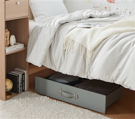 Texture Brand - Rolling Under Bed Storage Drawer - Charcoal Gray